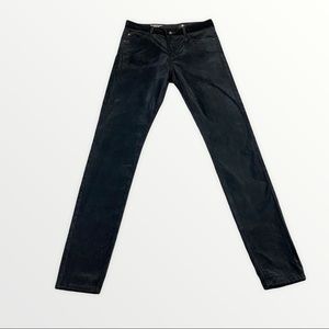 AG Adriano Goldschmied Farrah Black Velvet Velour Skinny Jeans Women’s Size 28R